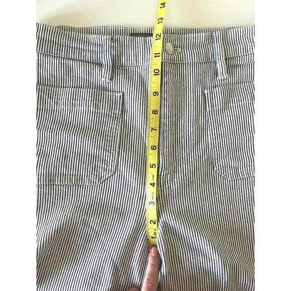 J. Crew Striped patch pocket wide leg cropped pant - Picture 8 of 10